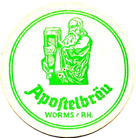 worms wo-rp apostel rund 3a (215-apostelbräu worms rh-grün)
